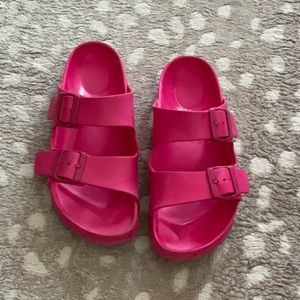Pink Birkenstocks size 7